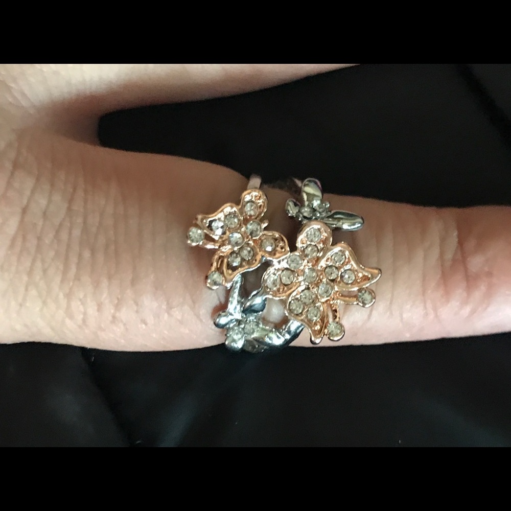 NWT sterling silver two tone butterfly ring size 6 - Picture 5 of 5